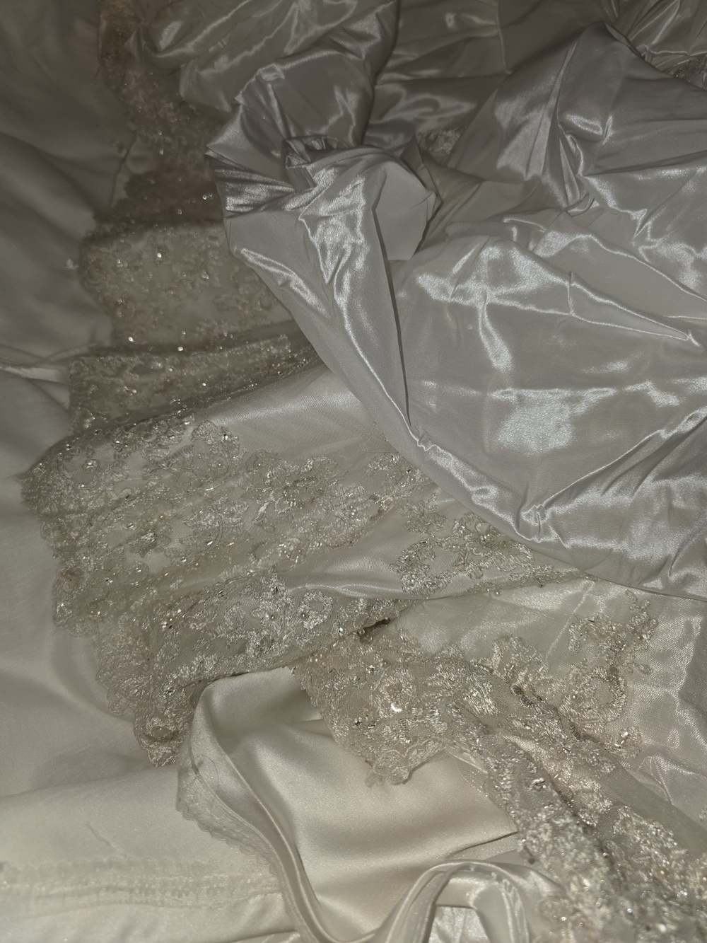 Maggie Sottero Sabelle White Bridal Wedding Gown Beaded Bodice dress gown 10 - Picture 11 of 15